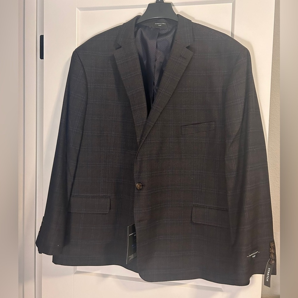 Classic Brown Checkered Men's Blazer